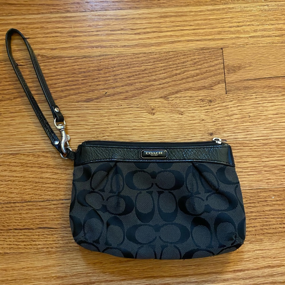 Coach Black Wristlet